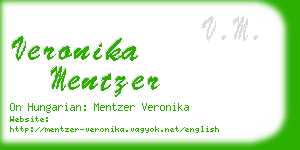 veronika mentzer business card